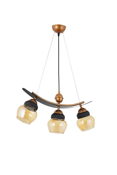 Lambadar Triple Modern Style Boat Model Metal Glass Pendant Lamp Chandelier