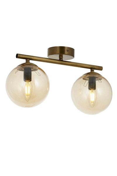 Lambadar Sport Plafonier Model Modern Glop Honey Glass Triple Chandelier