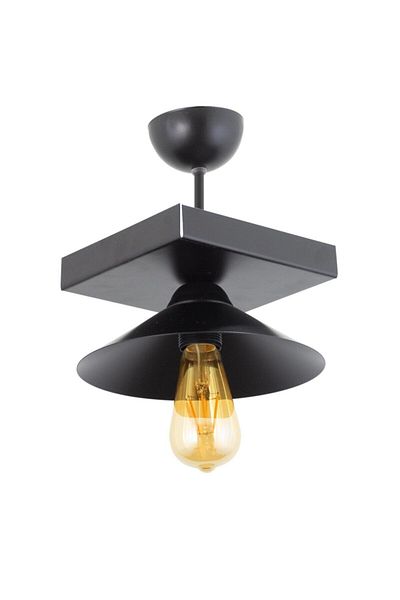 Lambadar Retro Rustic Model Metal Single Black Profonyer Chandelier