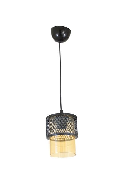 Lambadar Single Honey Glass Cage Model Modern Pendant Lamp Chandelier