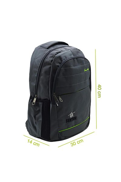 Sentor Smoked 3 Compartment Laptop and School Backpack