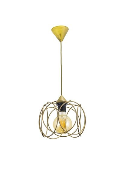 Lambadar Modern Sports Round Geometric Single Antique Metal Pendant Lamp Chandelier