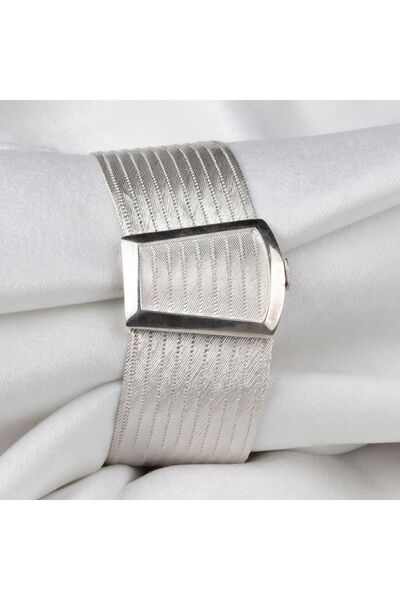 Black Sea Port 11 Sıra Trabzon Hasırı Gümüş Bileklik Bilezik