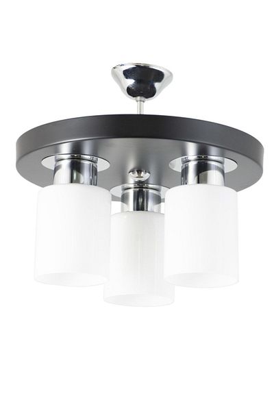 Lambadar Triple Modern Sports Model Round Tray Black Chandelier