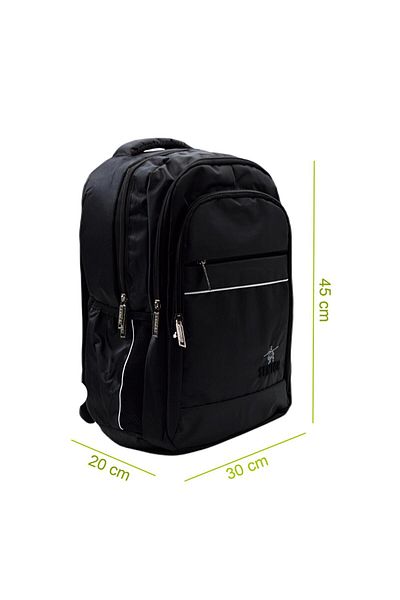 Sentor Gray Striped 4 Compartment Laptop and School Backpack