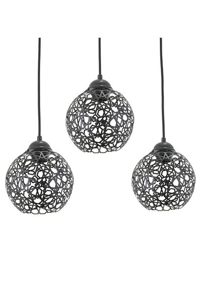 Lambadar Seljuk Ball Motif Star Wrought Iron Model Retro Rustic Pendant Lamp Chandelier