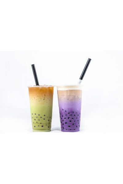 Bursa Pipet Black Bubble Tea Frozen Smoothie and Milkshake Compatible Straw Thick Cocktail Straw 50 Pieces