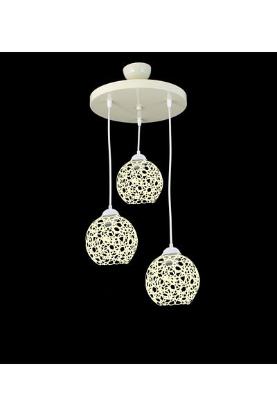 Lambadar Seljuk Ball Motif Star Wrought Iron Model Retro Rustic Pendant Lamp Chandelier