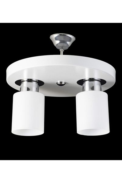 Lambadar Double Modern Sports Model Round Tray White Chandelier