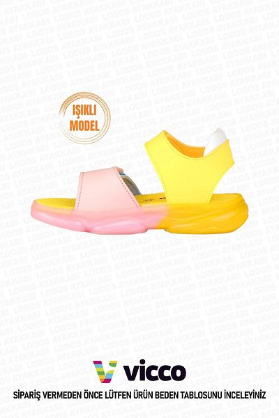 Vicco Laura Lighted Children's Sandals 321.P24Y.223