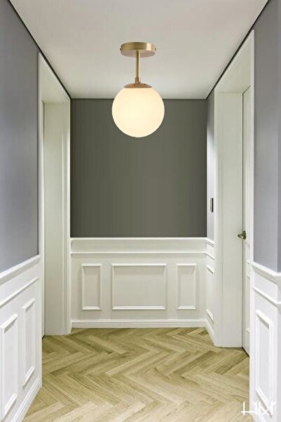 Lambadar Tekli Modern Tasarım Glop Camlı Avize