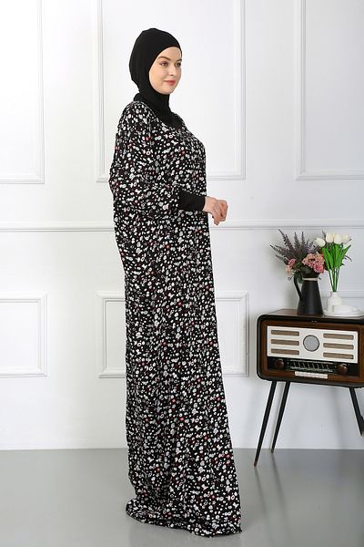 Mercan Hijab Prayer Dress - Floral Pattern