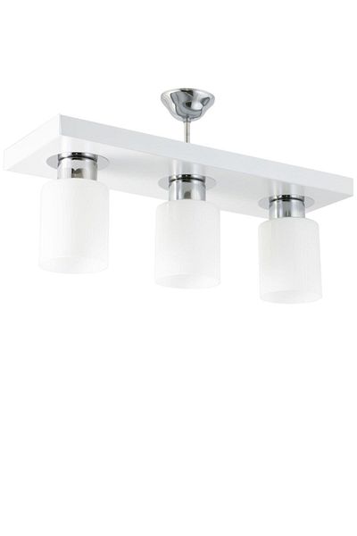 Lambadar Triple Modern Sports Model Rectangular Tray White Chandelier