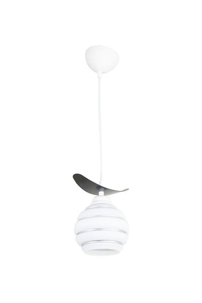Lambadar Triple Silver Strip Glass Boat Model Style Pendant Lamp Chandelier