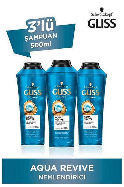 Gliss Aqua Revive Moisturizing Shampoo with Hyaluron and Seaweed 500 ml