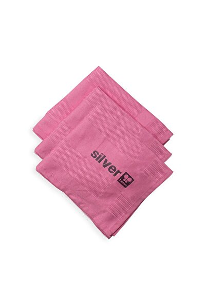 SİLVER HOME قماش زجاجي مزخرف 3 قطع من الألياف الدقيقة مقاس 42 × 68 سم - وردي