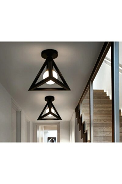 Lambadar 2 Adet Petek Yeni Tarz Detaylı Rustik Model Üçgen Tekli Plofonyer Avize
