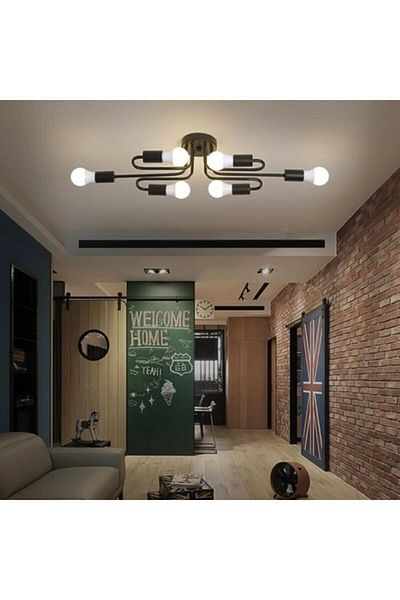 Lambadar 6-Piece Curved Octopus Model Chandelier