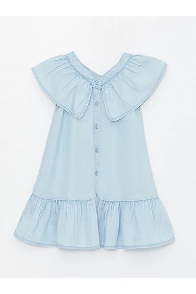 LC Waikiki V-Neck Sleeveless Jean Baby Dress - LCW baby, WAIKINAI
