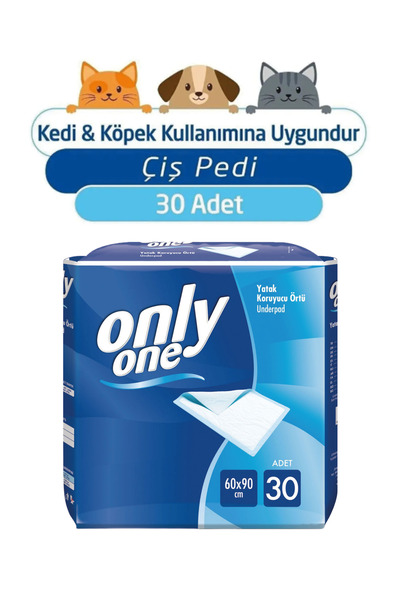 ONLYONE Kedi Köpek Çiş Pedi 60x90 Cm 30 Adet