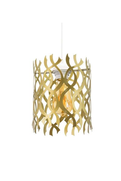 Lambadar Flame Motif Yellow Wrought Iron Model Modern Pendant Lamp Chandelier