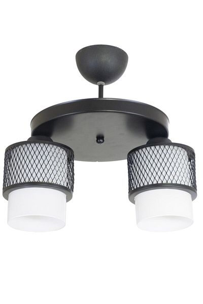 Lambadar Triple White Glass Cage Model Modern Plafonier Chandelier