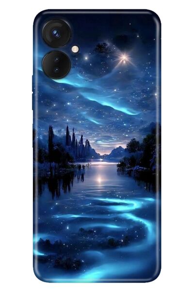 omix X5 Uyumlu Kılıf Resimli Desenli Silikon Gece Yarısı