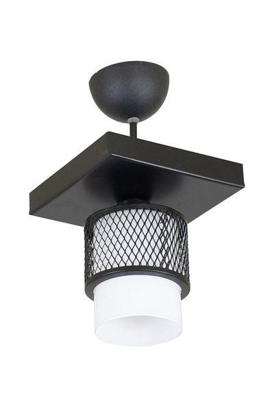 Lambadar Single White Glass Cage Model Modern Plafonier Chandelier