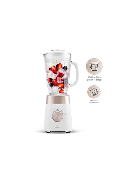 Karaca Premium Red Smoothie Blender - With Pine Jug, Ice Crushing Feature, 1000W