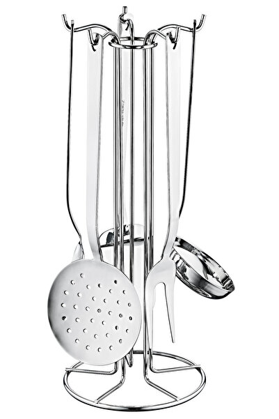 OMS 4453 - 6 Parça, 1. Sınıf Paslanmaz Çelik, Taşıma Standlı, Servis Seti, Gü...