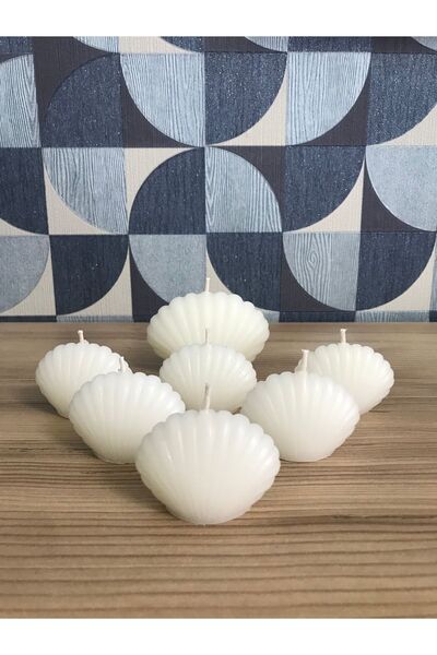 BlueDaisyCandle İSTRİDYE ( midye ) MİNİ Hediyelik Mum  50 Adet Düğün, Nişan, ...