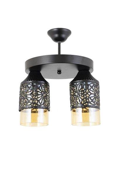 Lambadar Double Sports Model Modern Retro Rustic Chandelier Balcam