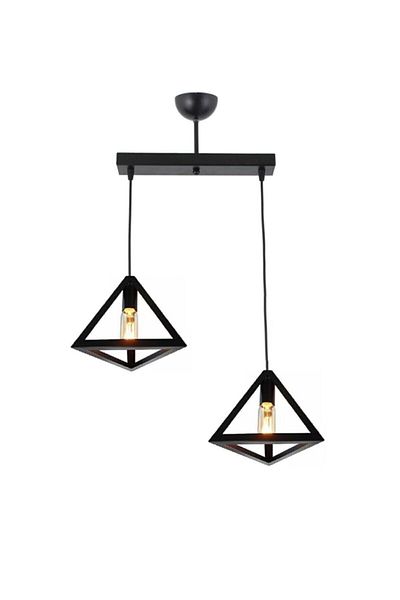 Lambadar Honeycomb New Style Rustic Model Triangle Double Pendant Lamp Chandelier