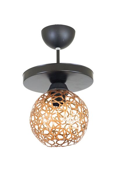 Lambadar Seljuk Ball Motif Star Wrought Iron Model Retro Rustic Plafonier Chandelier