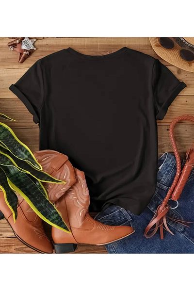 Elfa Tekstil Women's Black Oversize T-Shirt - Two Thread