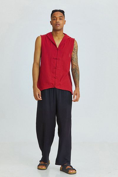Clandestino Red Hooded Shirt