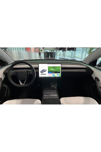 CEPCASE Tesla Model 3 Premium Tempered Glass - Multimedia Screen Protector, AR Oleophobic App Apparatus
