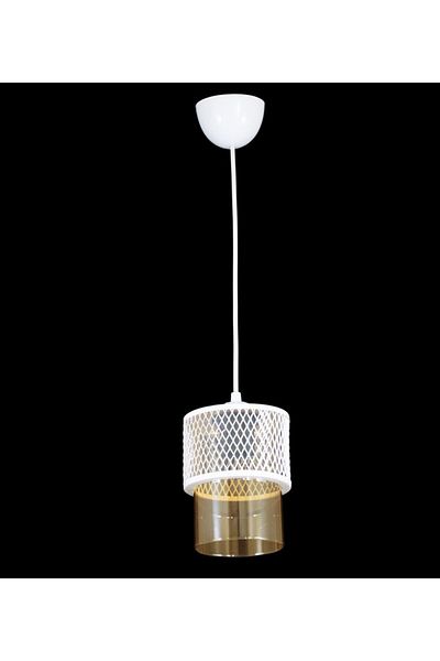 Lambadar Double Honey Glass Cage Model Modern Pendant Lamp Chandelier