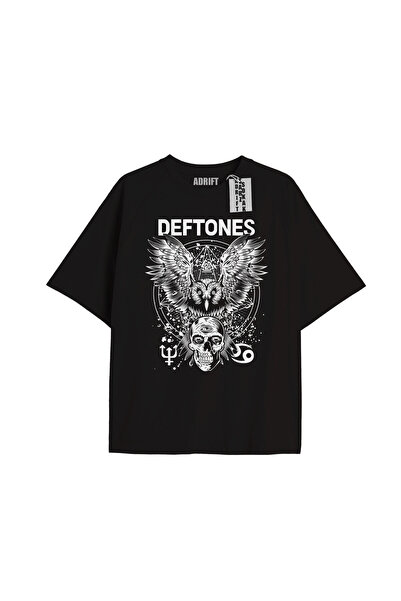 Adrift Kod Presss Unisex Siyah Owl Deftones T-shirt 139260tt