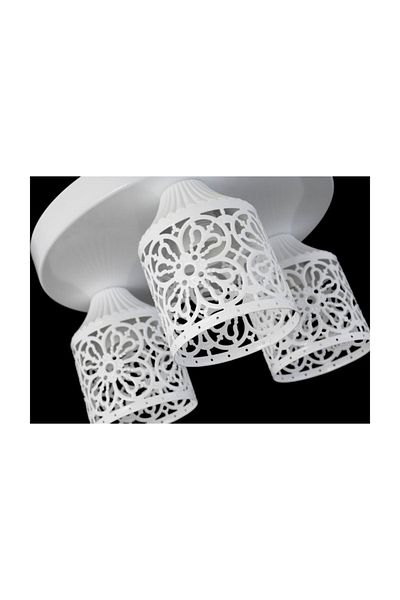Lambadar Triple Sports Model Modern Retro Rustic Chandelier Without Glass