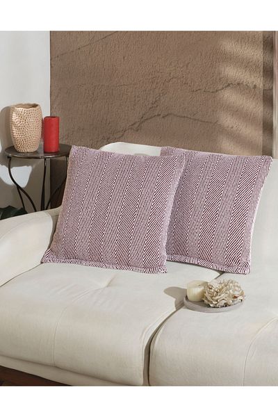 Lux Touch Lily Plum 2 fete de pernă cu fermoar - 45 x 45 cm pernă de pernă
