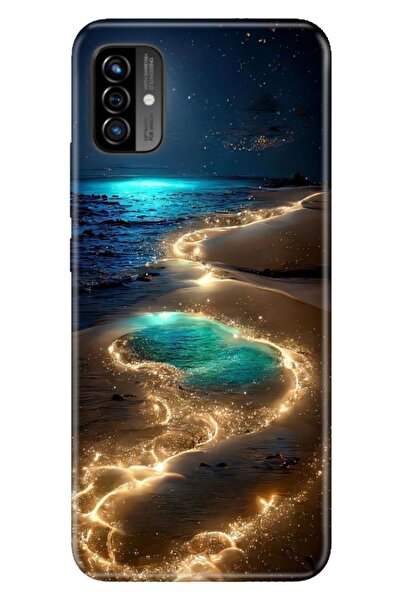 Reeder Blue Max Pro Lite 2022 Uyumlu Kılıf Resimli Desenli Silikon Golden Beach