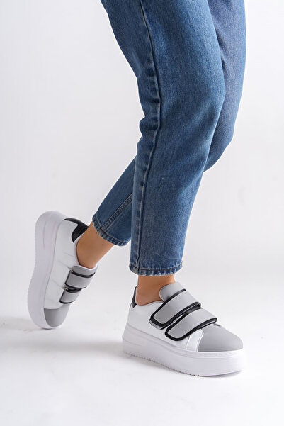 Rainon Store RDSValencia - Gray Leather Orthopedic Sole Women's Sports Shoes