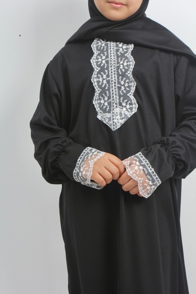 Kutay Collection Lace Prayer Dress for Young Girl