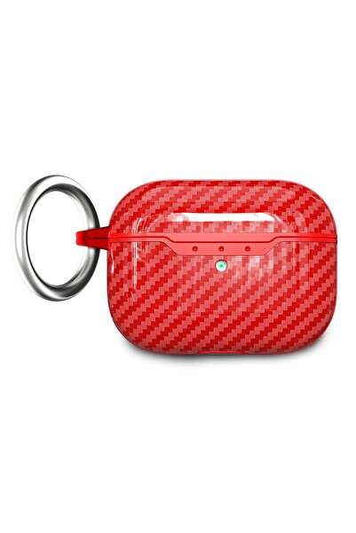 Microsonic Apple AirPods Pro 2.Nesil Kılıf Elite CarbonShield Kırmızı