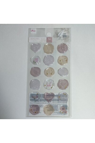 Concord Japon Mühür Görünümlü İçi Çiçekli Sticker Çıkartma