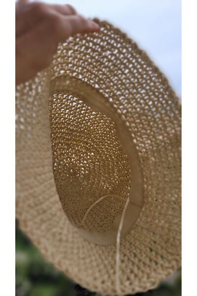 FRESCO SCARFS Wicker Colored Knitted Bucket Women's Hat