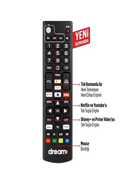 Dreamstar İ1-İ3-W2  YEDEK KUMANDA