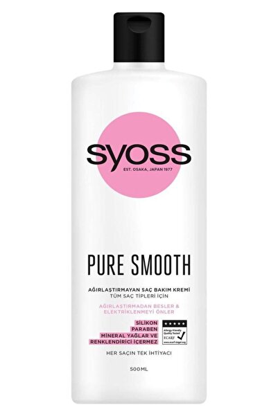 Syoss Pure Smooth Micellar Ağırlaştırmayan Saç Kremi 500ml 2'li