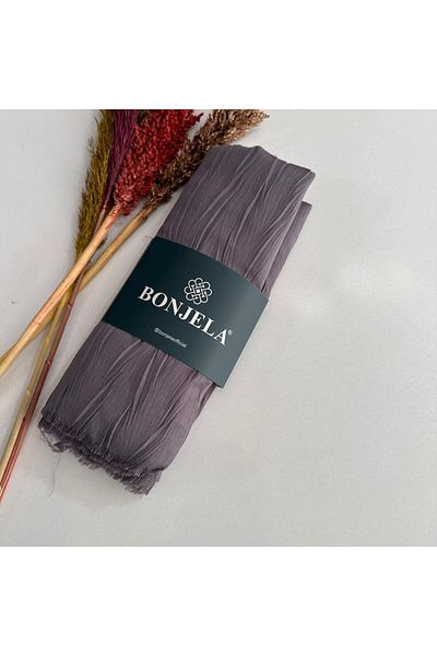Bonjela Gray Pleated Bamboo Shawl